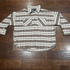 White‎ Birch Black Label Western Women’s Plaid Button Down Shirt XL Quiet Luxury